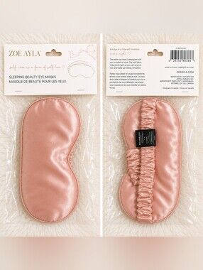 New Zoe Ayla Soft & Silky Pink Sleeping Beauty Eye Mask